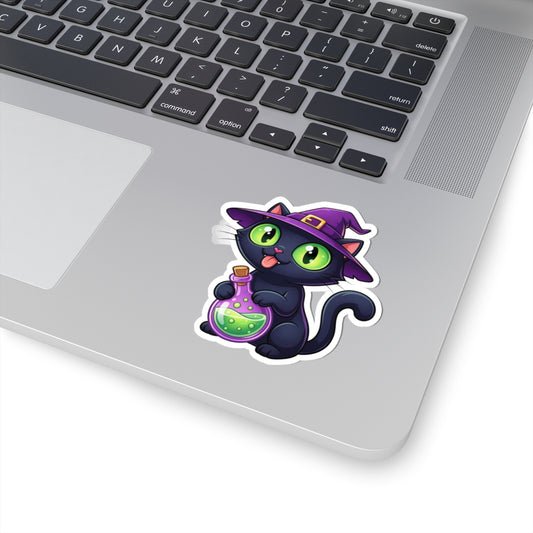 Witch Cat - Cute Black Cat Decal