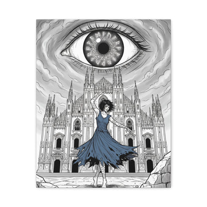 Gothic Watcher Canvas Print — Dancing Under Eyelight
