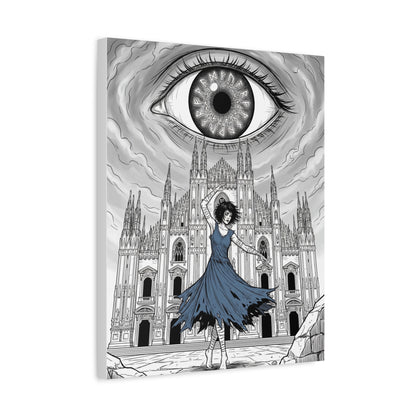Gothic Watcher Canvas Print — Dancing Under Eyelight