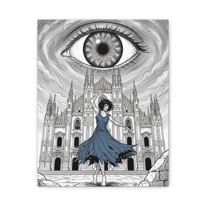 Gothic Watcher Canvas Print — Dancing Under Eyelight